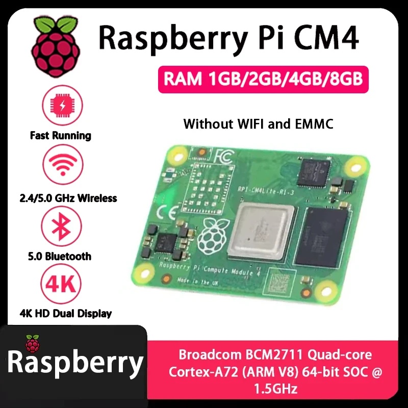 Raspberry Pi CM4 1GB/2GB/4GB/8 - Compute Module 4 32Gb Wifi incelemesi ve fiyatı